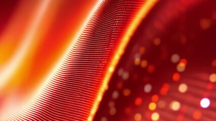 Poster - Abstract Red and Orange Glow: A mesmerizing abstract background with a wave of red and orange light, shimmering with a dynamic interplay of light and particles, evoking a sense of energy, passion.