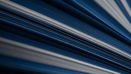Poster - A close-up image showcasing the intricate layers of blue and white paper designed for background use