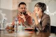 © Zamrznuti tonovi - Business people talking during meeting in office boardroom