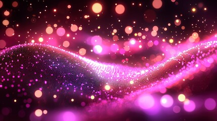 Wall Mural - Abstract light wave with bokeh