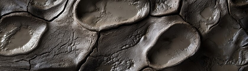  Textured surface featuring dark, organic patterns resembling natural formations or geological features, creating a visually intriguing backdrop.