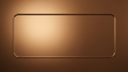 Poster - A rich brown abstract wallpaper background that includes a shimmering metallic gradient. The 3D rendering results in a stark, naked backdrop
