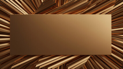 Poster - A sophisticated abstract background in brown for use as wallpaper, combined with a shiny metallic gradient. The design features a three-dimensional rendering, creating a straightforward and uncomplica