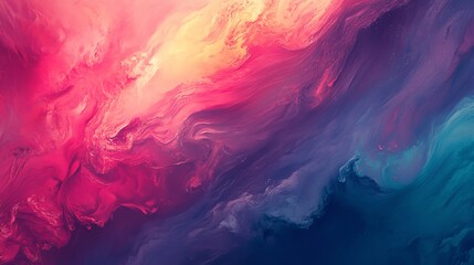 Aufkleber - Vibrant pink, blue, and orange abstract art. Perfect for wallpapers, website banners, or presentations.