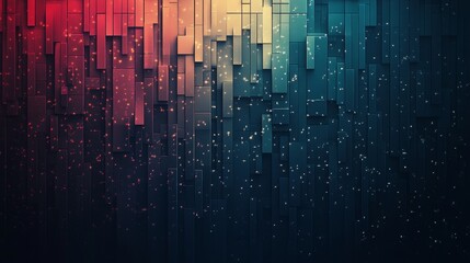 Aufkleber - Abstract digital art, geometric shapes, dark background