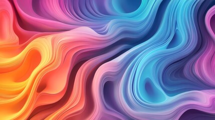Aufkleber - Abstract colorful wave background.  Vibrant, fluid design.