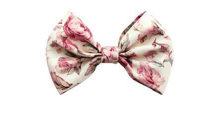 A beautifully designed floral bow tie, perfect for adding a touch of elegance and style to any outfit, isolated on a white background.