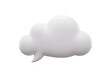 © Anomal - 3d render of a cloud in shape of the speech bubble cut out with no background