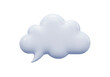 © Anomal - 3d render of a cloud in shape of the speech bubble cut out with no background
