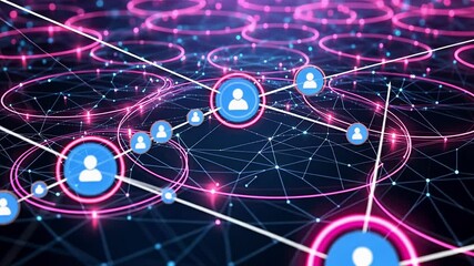 Poster - Connecting networks and users through digital interactions in an abstract digital space. Generative AI