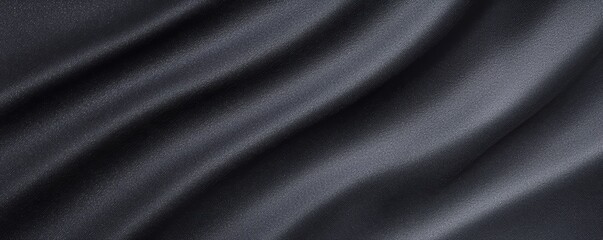 Poster - Subtle Metallic Shine in Black and White Tones on Smooth Fabric Surface
