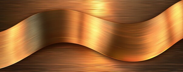 Poster - Modern Metallic Gradient Wave With Light Gold Hues for Elegant Background Design