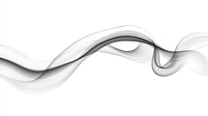 Poster - Gentle Smoky Gradient in Grayscale for Text Space and Artistic Background