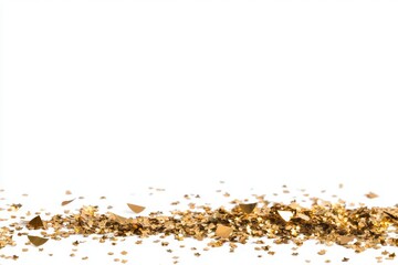 Poster - Gold Sparkles Scattered on Transparent Background for Elegant Background Use