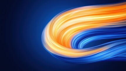 Poster - Abstract Gradient Design with Deep Blues and Oranges on Dark Background