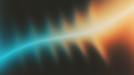 Poster - Abstract gradient background with blue, brown, and orange tones featuring grainy texture and soft lines for digital design, print, or wallpaper. High-detail, ultra-realistic vector illustration inspir