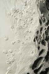 Poster - Abstract Close-Up of Bubbles Rising in a Liquid with Reflections and Patterns for Use in Art or Design Projects