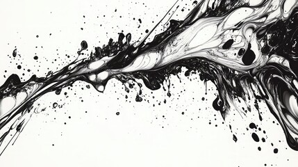 Poster - Detailed ink splashes for abstract design purposes.