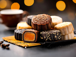 Wall Mural - Traditional Chinese dessert-mooncakes