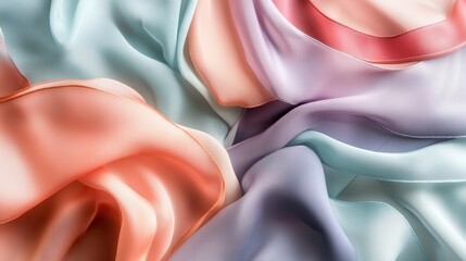 Poster - A colorful piece of fabric with a pink, blue, and green swirl