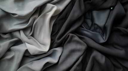 Poster - A piece of fabric with a black and gray pattern