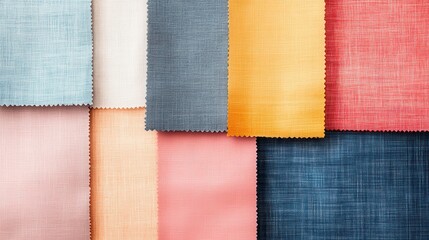 Poster - A collection of colorful fabric swatches arranged in a grid