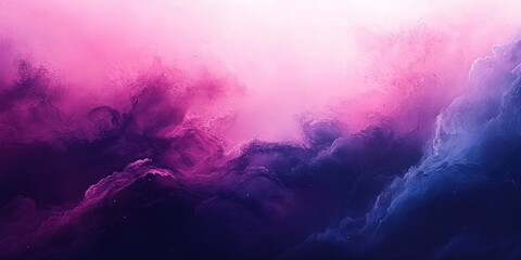 Poster - Vibrant cosmic clouds in shades of pink and blue create a surreal galactic atmosphere during twilight