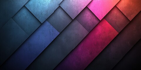 Fototapete - Colorful geometric patterns create a stunning visual backdrop with dynamic shading and texture