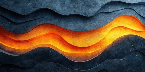 Poster - Colorful waves of light and texture create an abstract artwork in a dark setting
