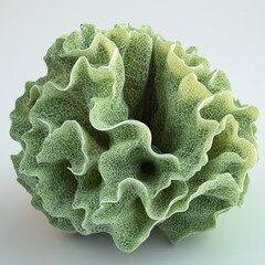 Poster - Abstract Green Cracked Glass Sculpture Organic Form