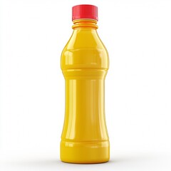 Poster - Yellow plastic bottle with red cap beverage container