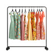 © indah - Colorful Dresses on Hanger Display for Fashion Shopping Isolated on transparent background