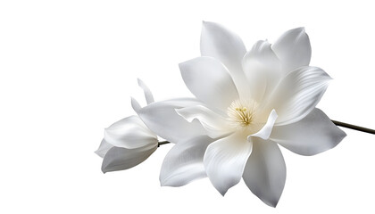 Wall Mural - white flower isolated on transparent background cutout