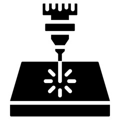 Poster - Laser Glyph Icon