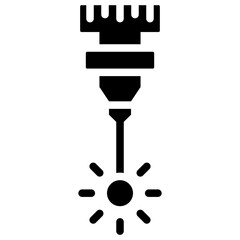 Poster - Laser Beam Glyph Icon