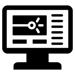 Poster - Laser Software Glyph Icon