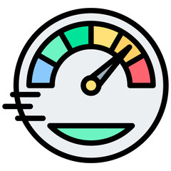 Poster - High Speed Outline Color Icon
