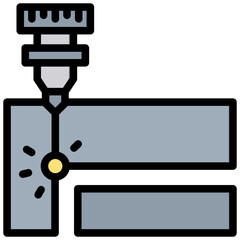 Poster - Laser Fabrication Outline Color Icon