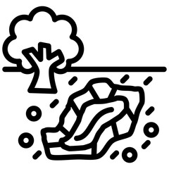 Poster - Overburden Outline Icon