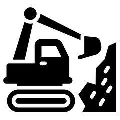 Poster - Excavation Glyph Icon