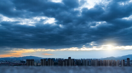 Wall Mural - the city before the storm