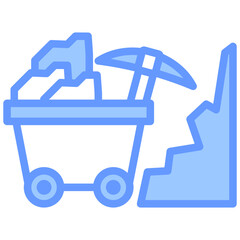 Poster - Mining Blue Icon