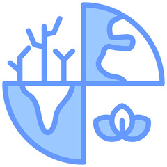 Poster - Environment Impact Blue Icon