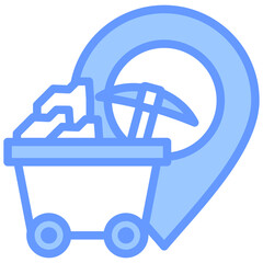 Poster - Quarrying Site Blue Icon