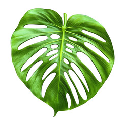 Poster - Detailed Monstera Leaf Isolated on Transparent Background for Design Use