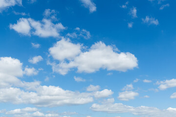 Wall Mural - White clouds on clear sky