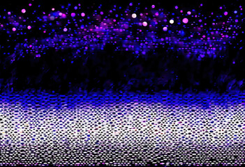 abstract starry night with vibrant pink and blue glow by generated ai