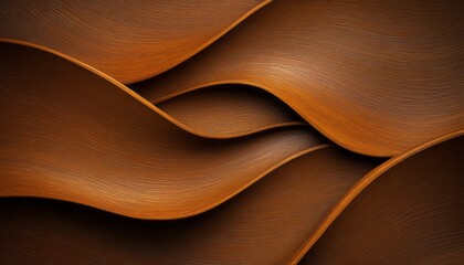 Poster - Textured brown waves flow seamlessly, evoking warmth and elegance in design