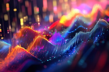 Poster - Abstract colorful data visualization