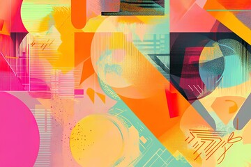 Poster - Abstract art: vibrant colors and shapes